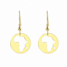 Africa map africa girl earrings wooden african earrings hollow pendant earrings